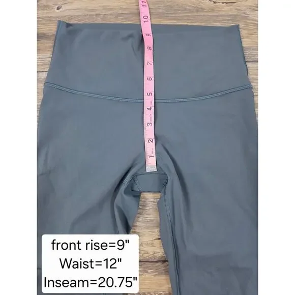 Lululemon Align Crop 21" Leggings Size 6 Graphite Grey EUC Nulu Yoga - Picture 5 of 5